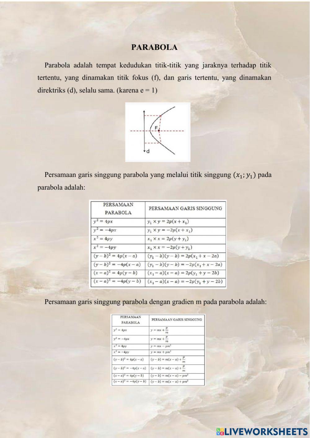 LKS Interaktif Irisan Kerucut