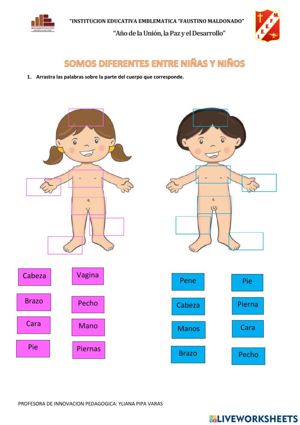 Somos diferentes entre niños y niñas