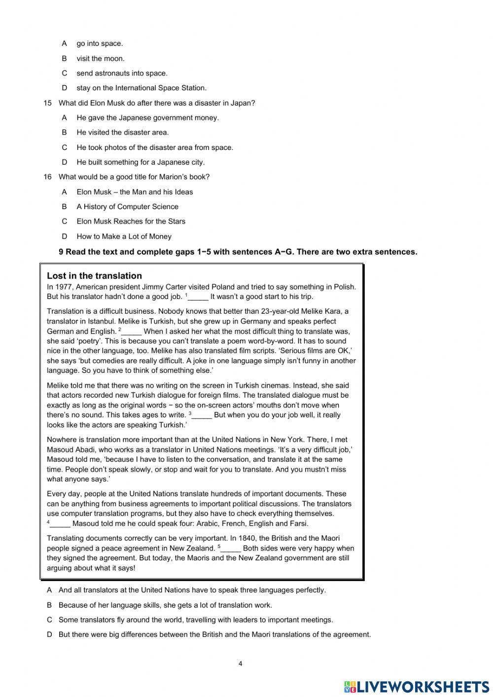Solutions 3rd ed. Intermediate. Progress Test 8