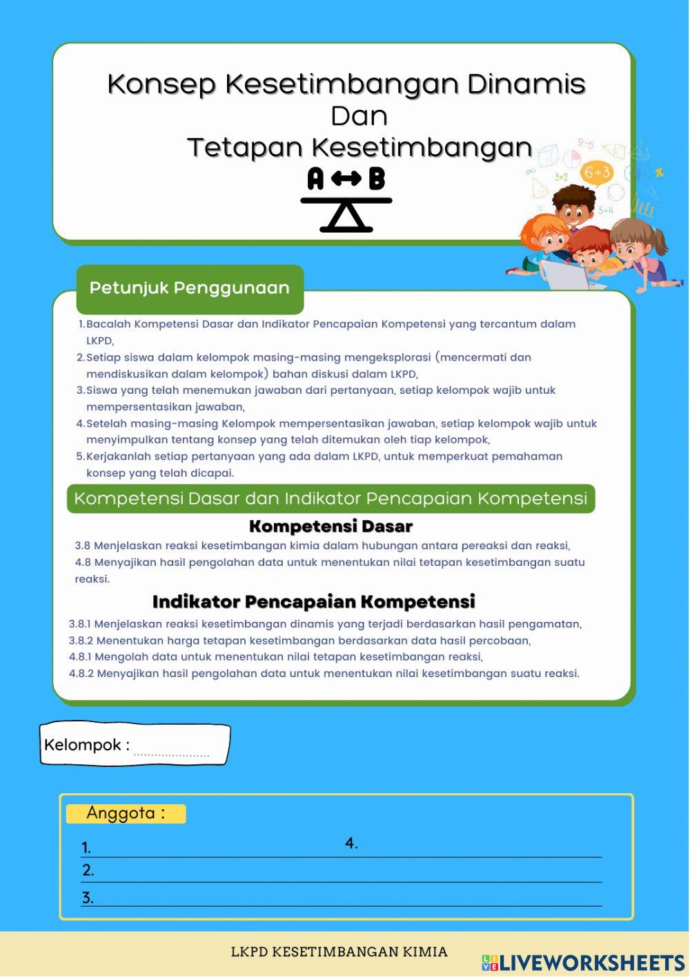 Lkpd pogil kesetimbangan kimia part 1