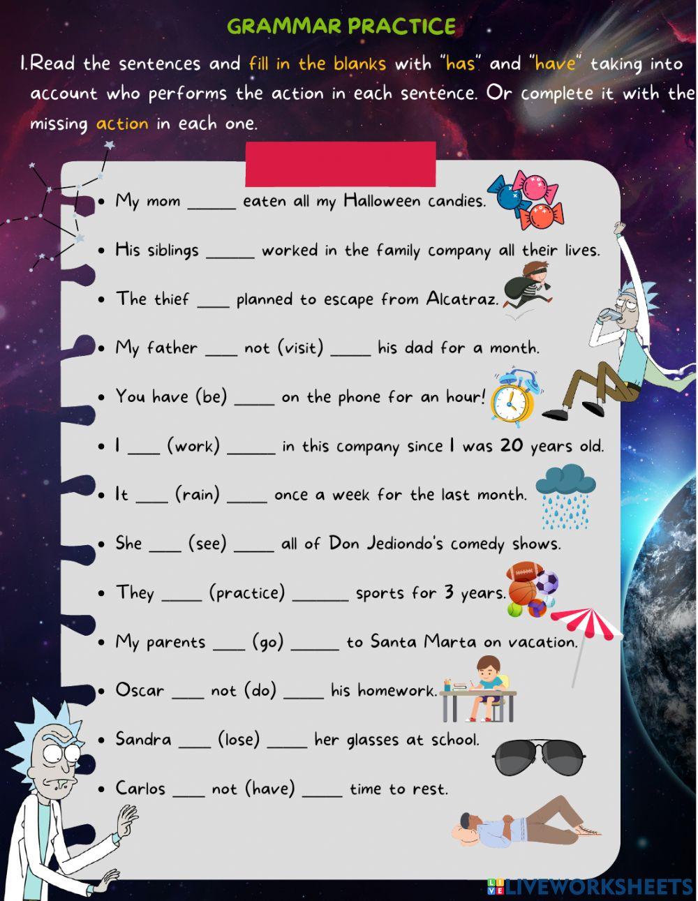 Grammar practice-Present perfect