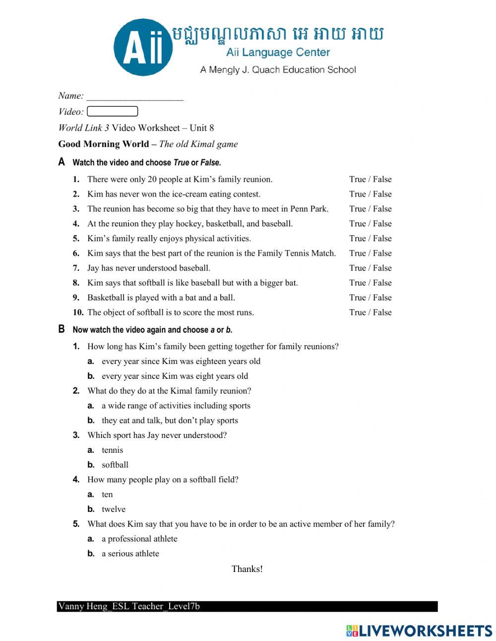 WL3-Unit8-Video Worksheet-GW