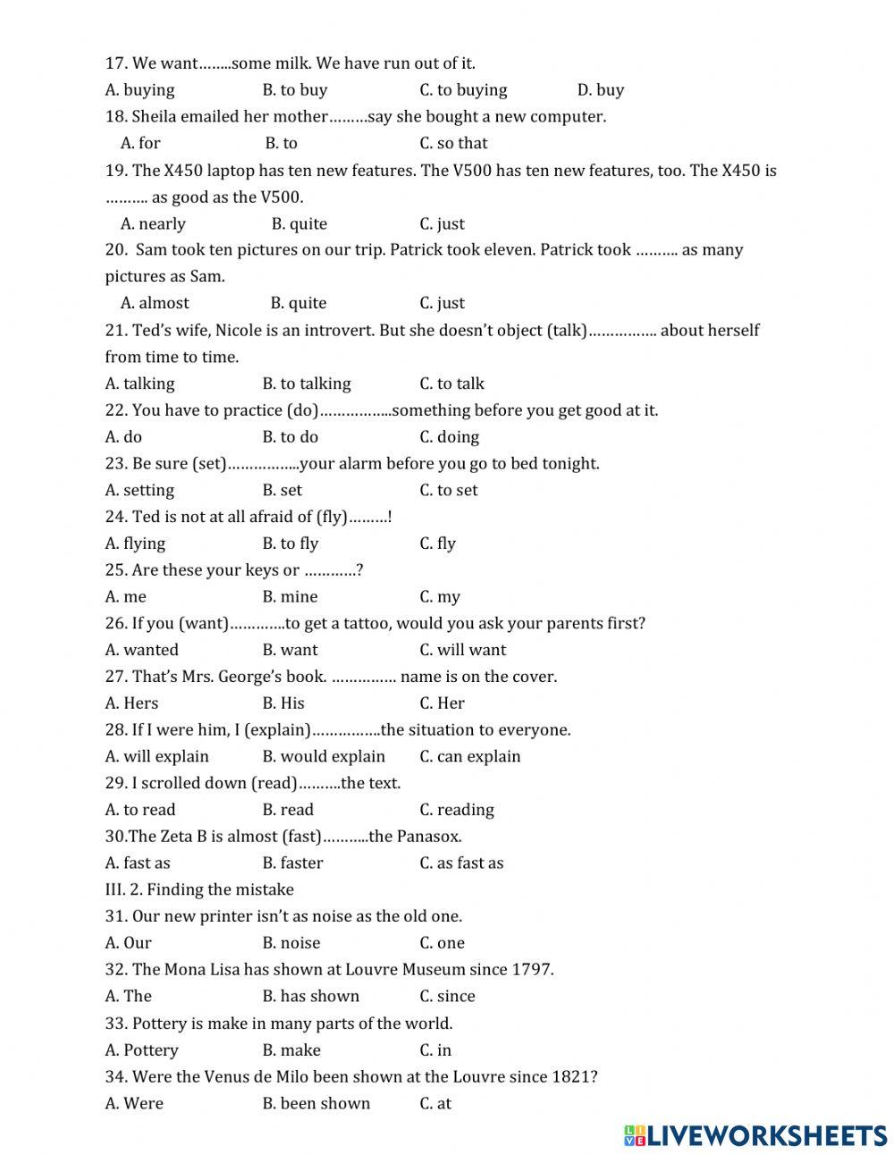 TN2 - Unit 6-10 review