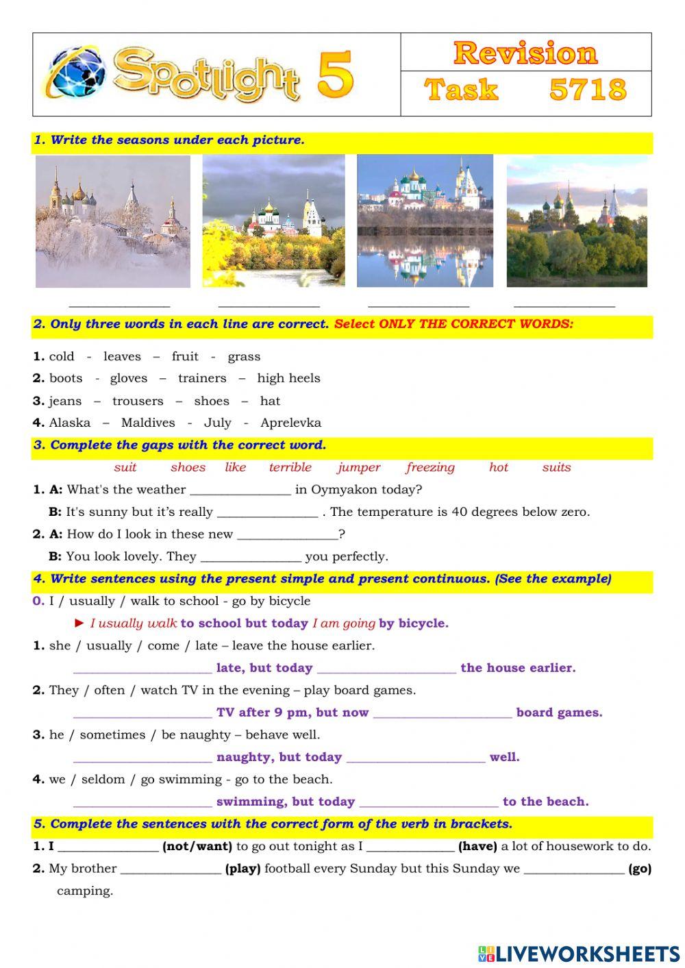 Spotlight 5 Task 5718