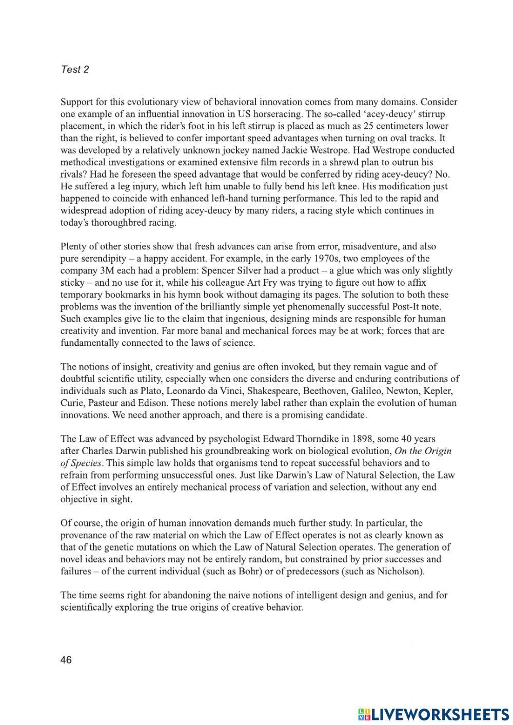 Cambridge ielts - reading - test 2.2