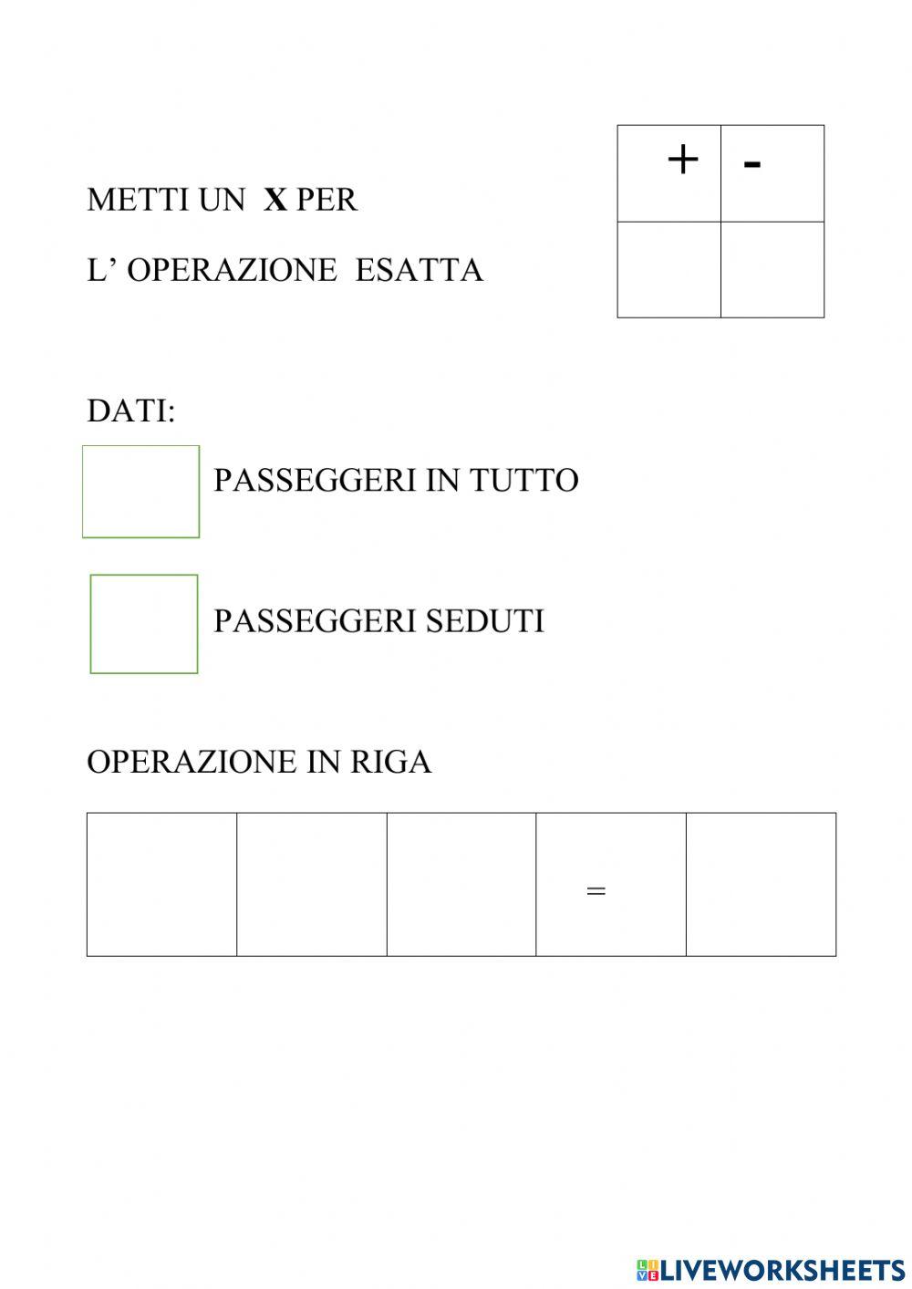 Svolgi i  diversi esercizi