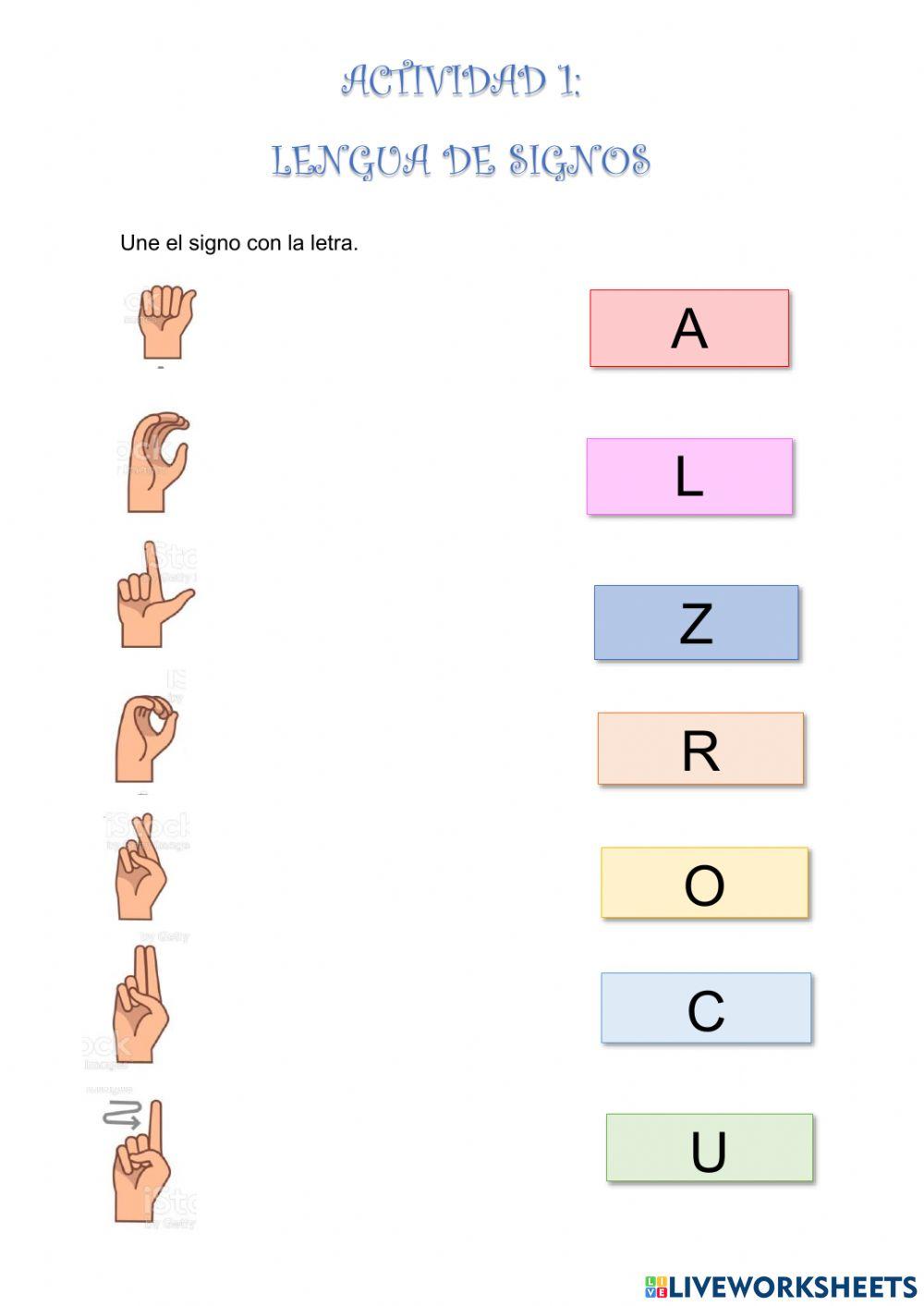 Abecedario lengua de signos