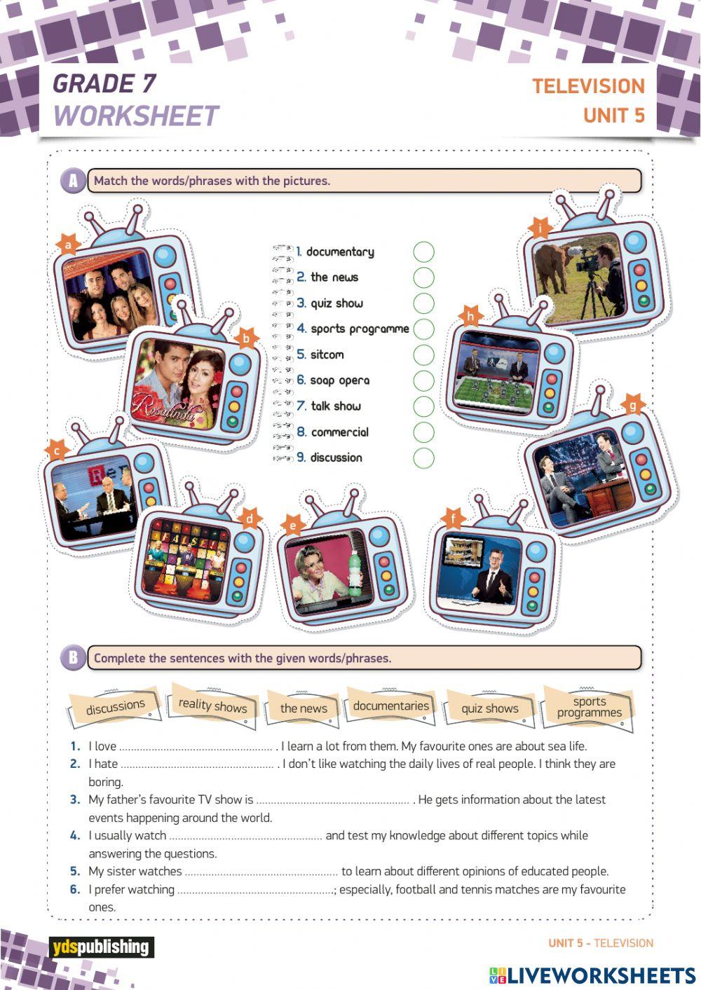 Unit 5 television revision