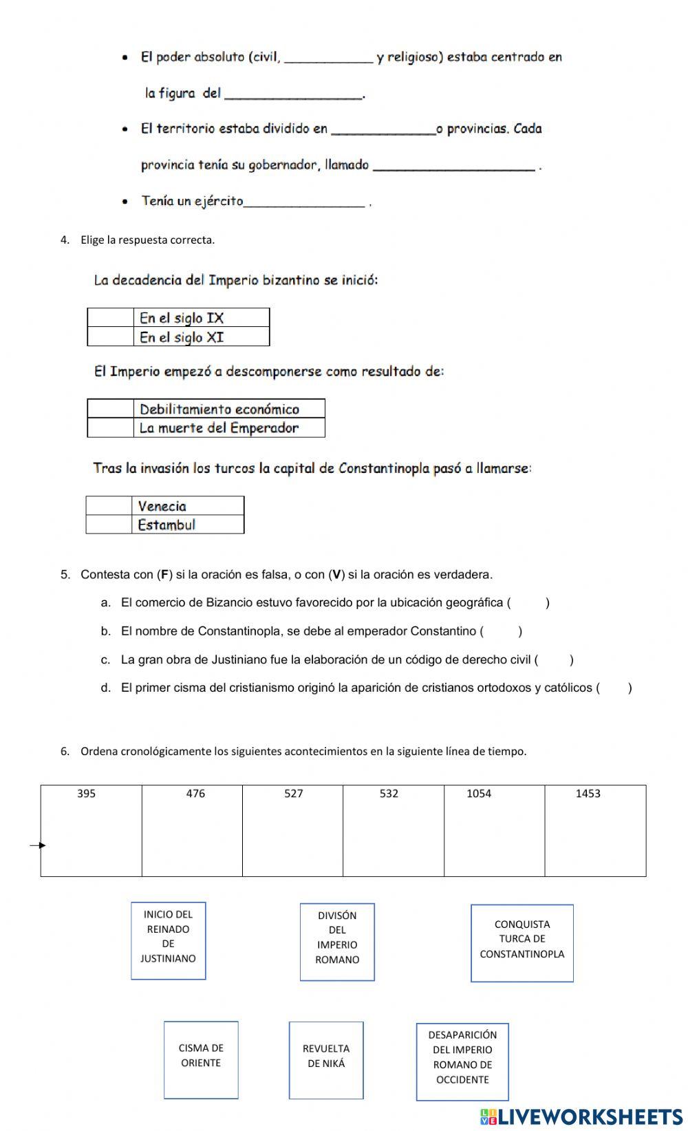 El imperio bizantino