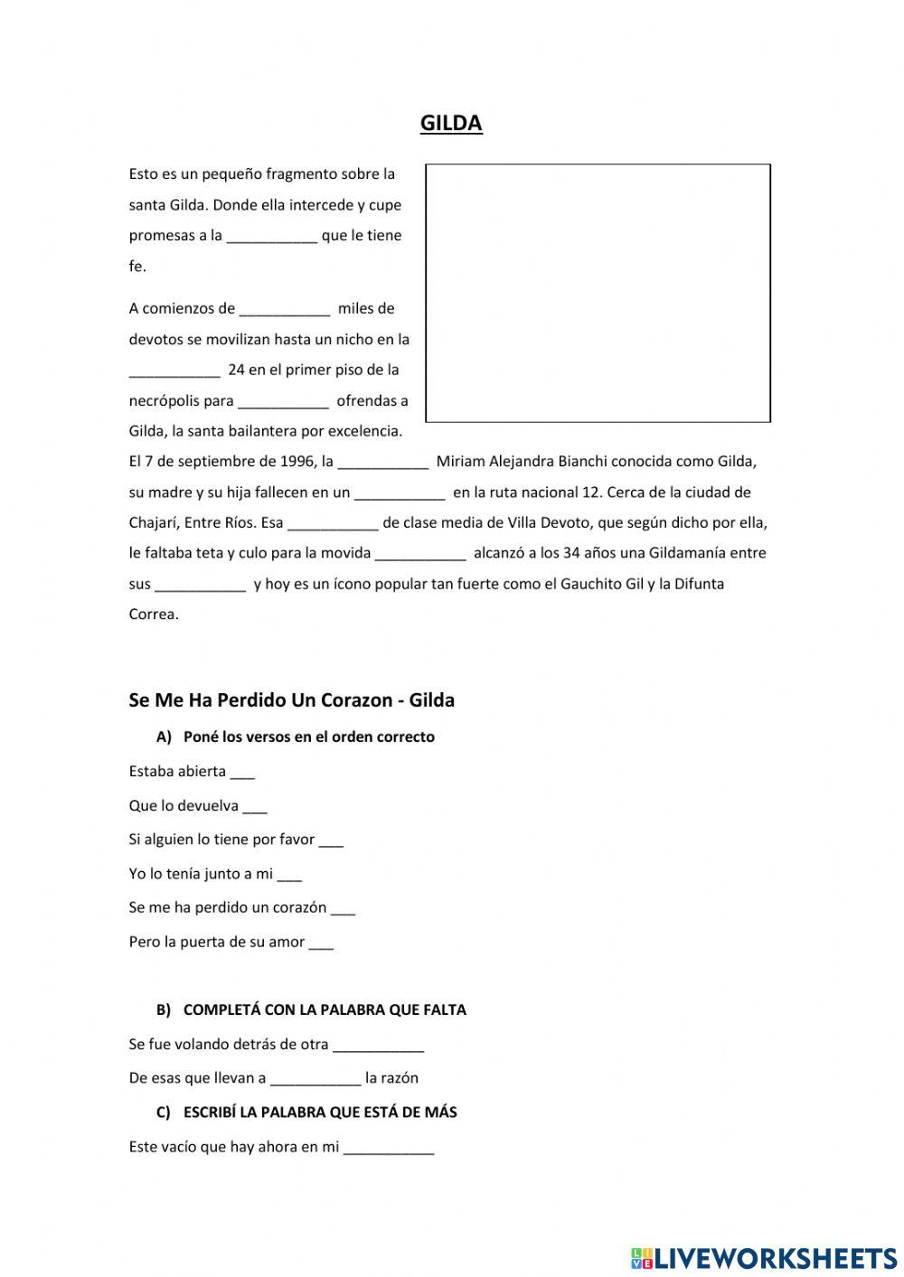 Gilda video y canción