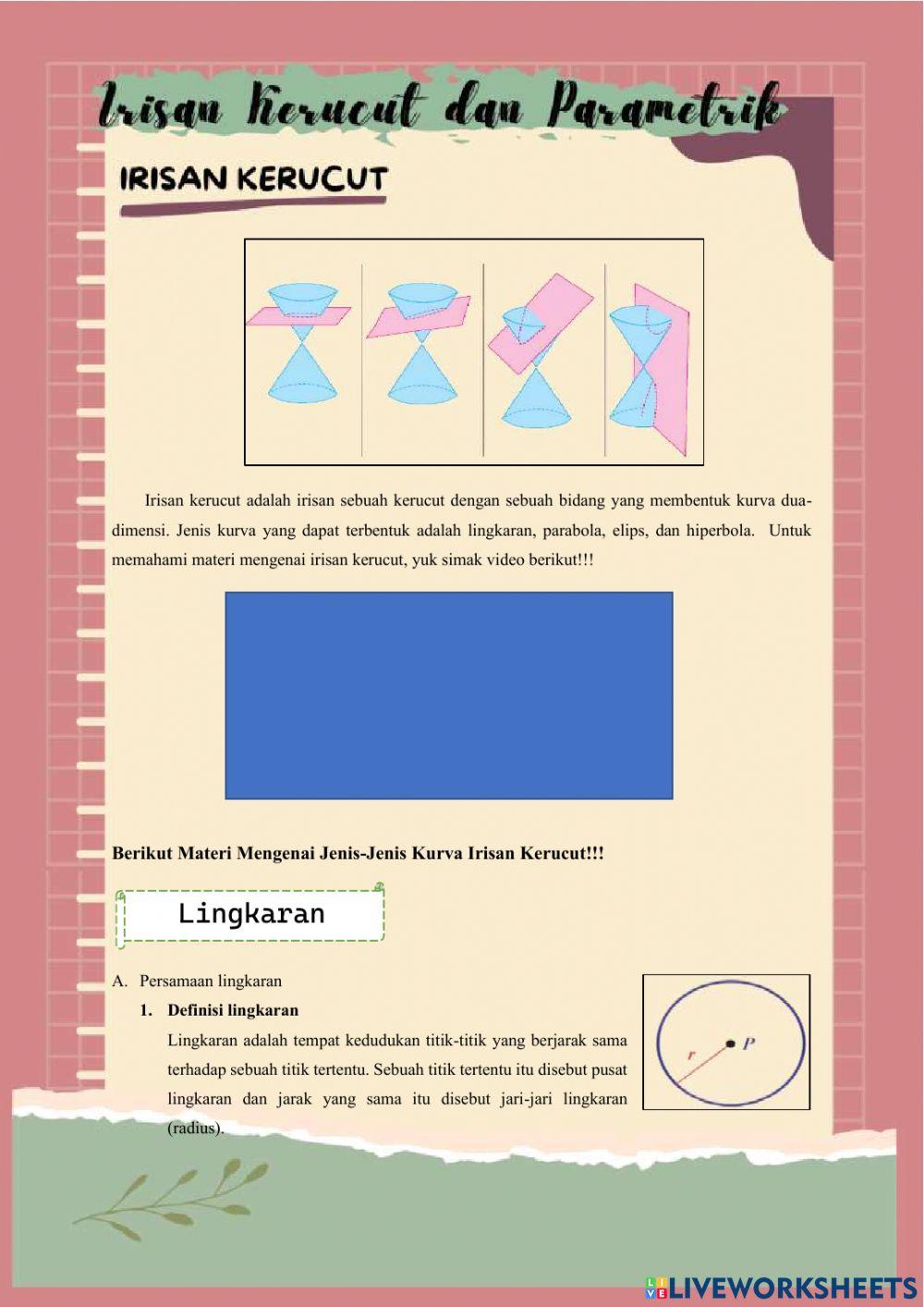 Irisan kerucut dan parametrik