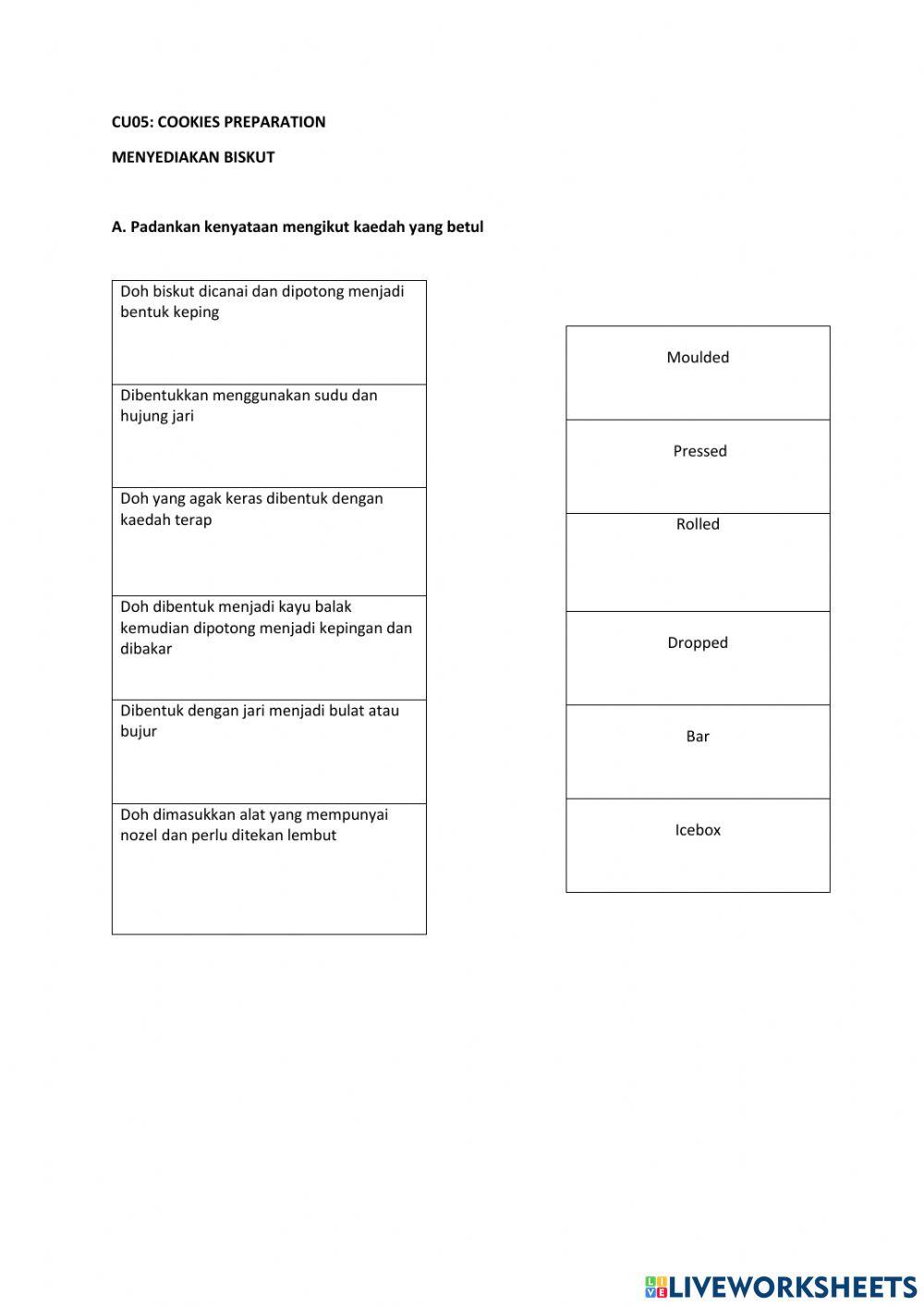 Cu05:cookies preparation