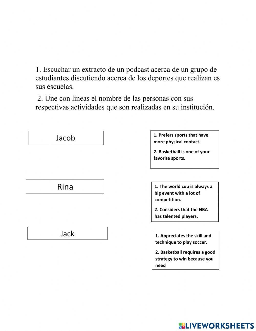 Listening about sports