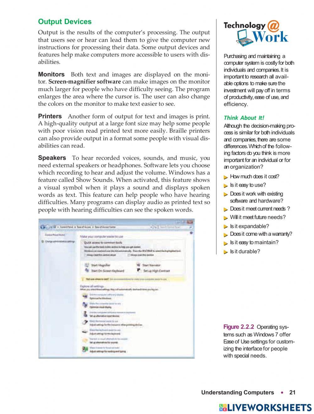 Computer system chapter 2 notes online exercise for live worksheets