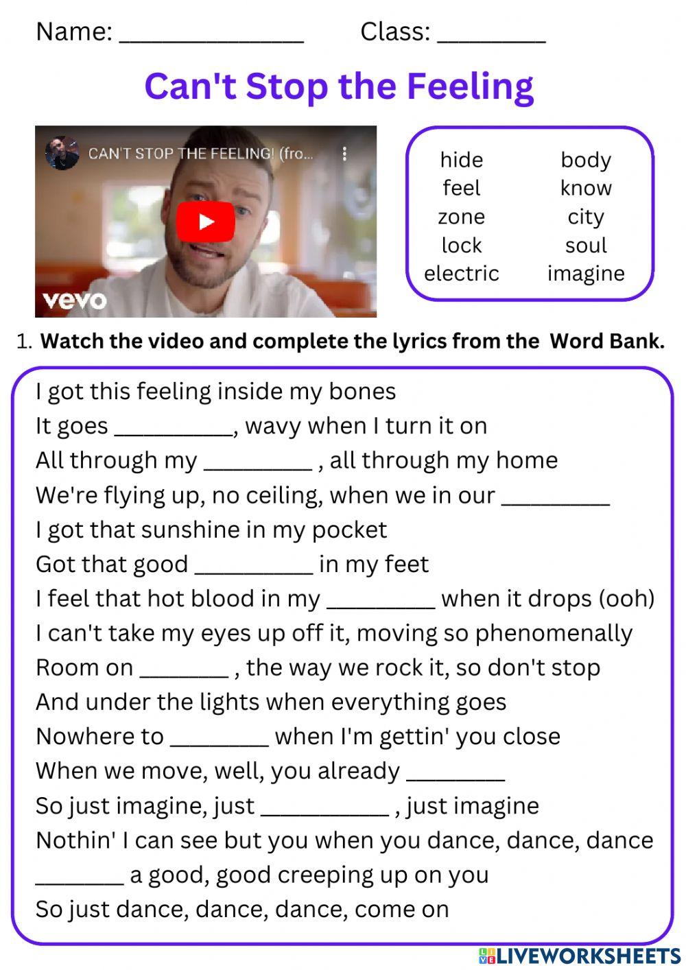 Can't Stop the Feeling