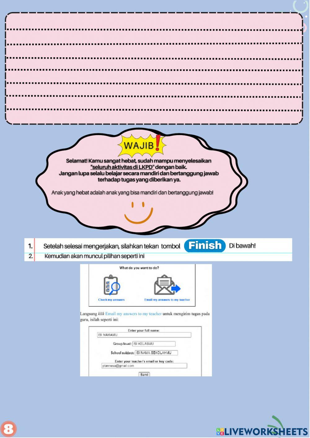Aku anak mandiri & bertanggung jawab