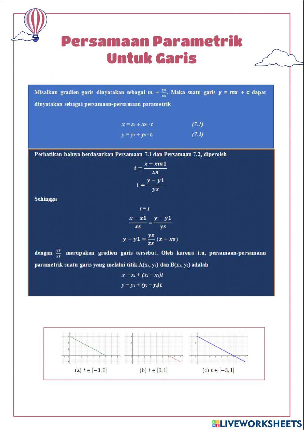 Persamaan parametrik