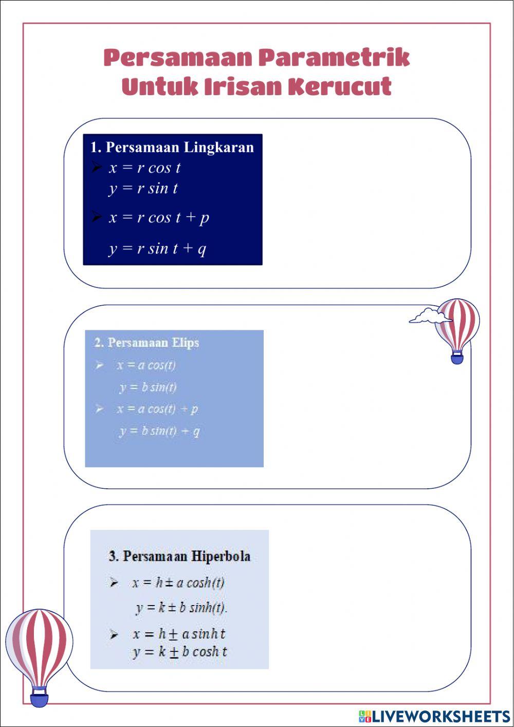 Persamaan parametrik