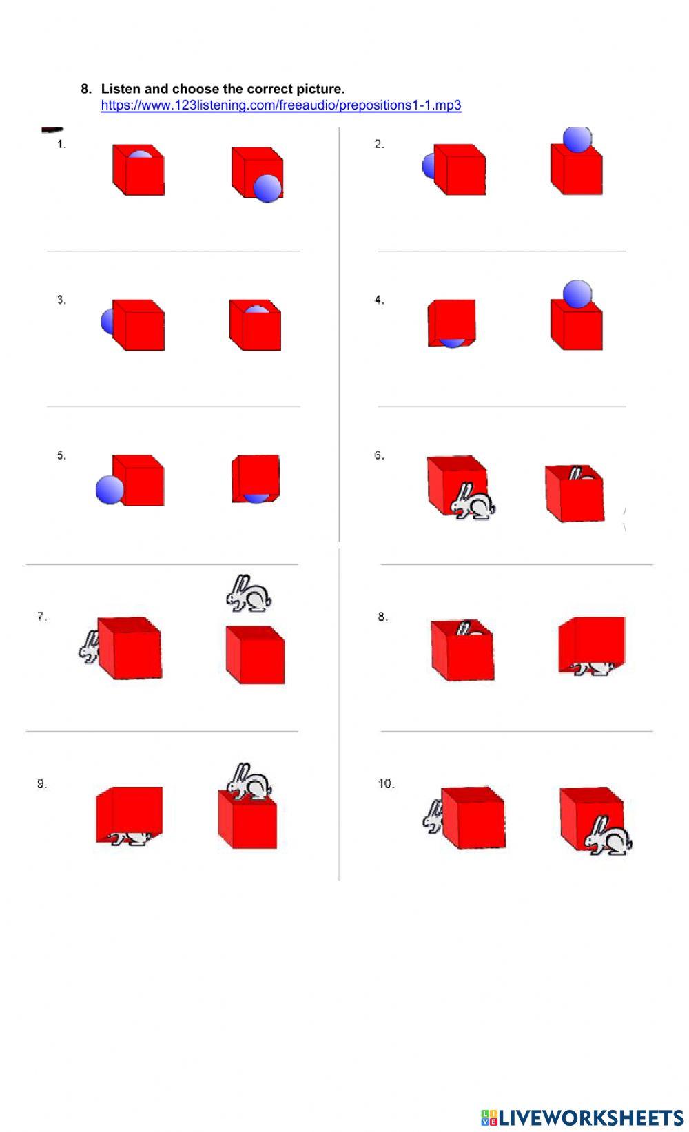 ENGLISH QUESTIONNARIE 1st GRADE