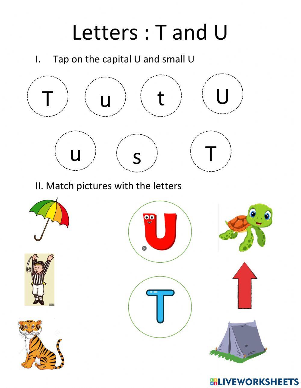 Letters T and U