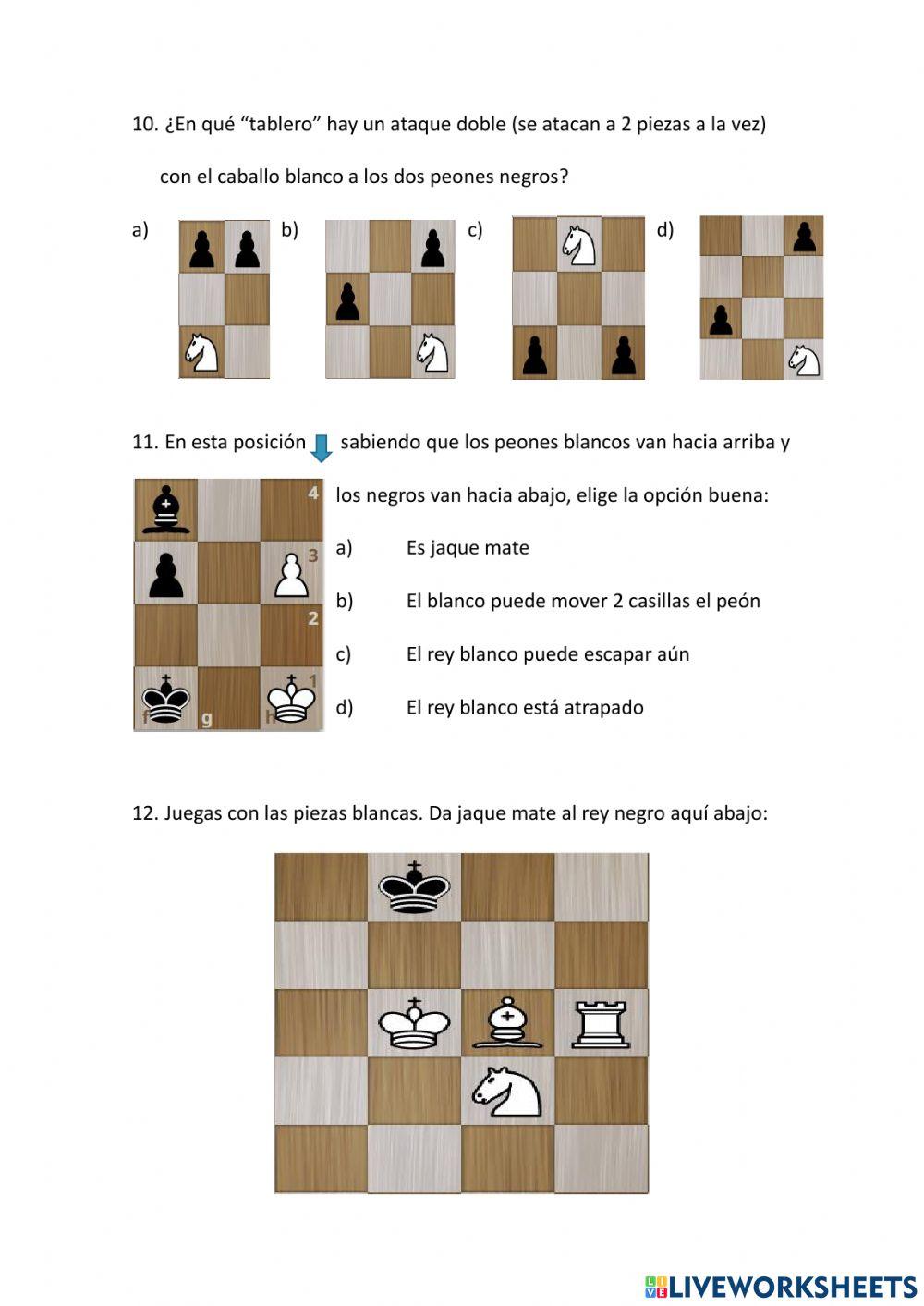 Cuestionario Ajedrez Principiante