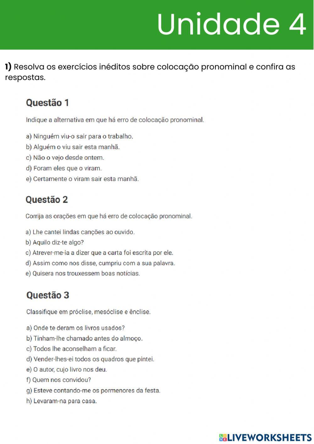 Colocação Pronominal 2