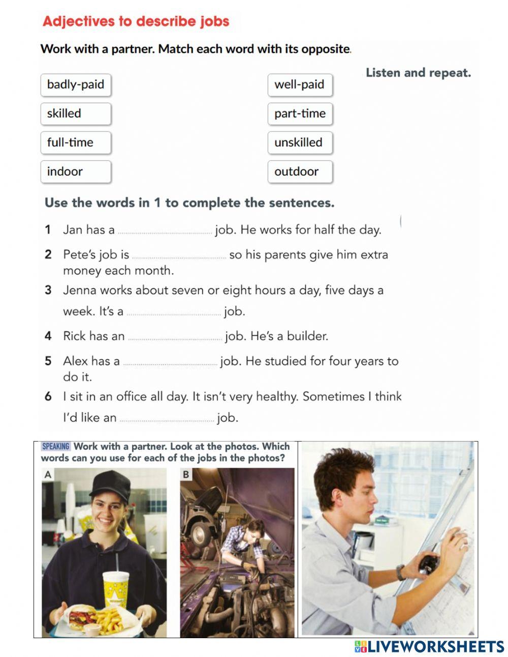 GW A1+ u8 Voc Jobs descr