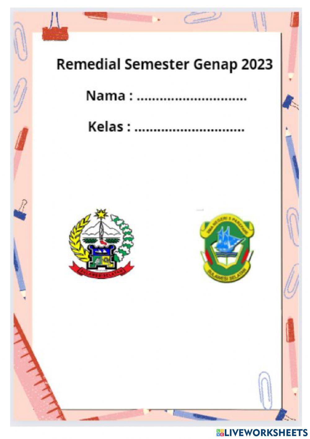 Remedial Semester genap 2023