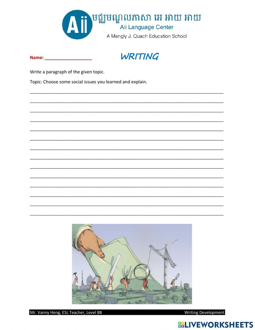 WL3-Unit9 -Writing -Week 1