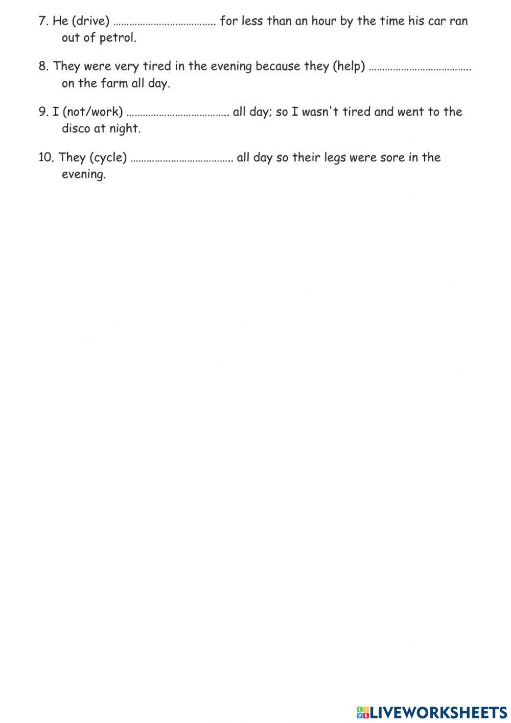 Past Perfect Continuous