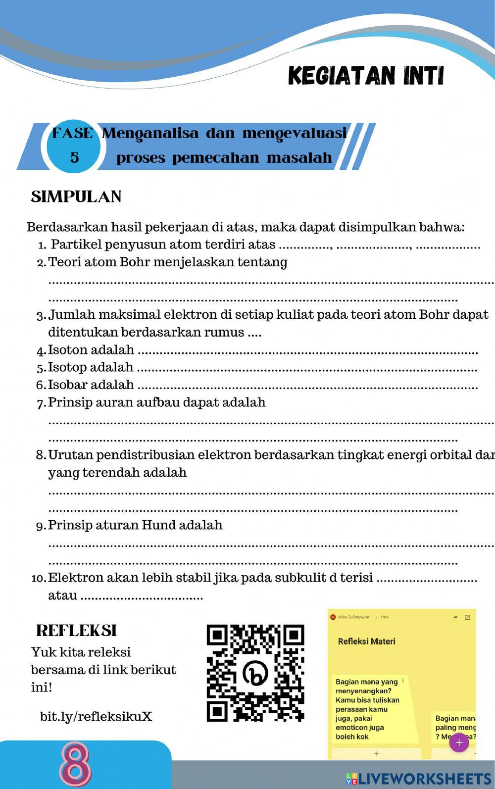 Konfigurasi Elektron (Kimia Kelas X) Konfigurasi Elektron (Kimia Kelas X)