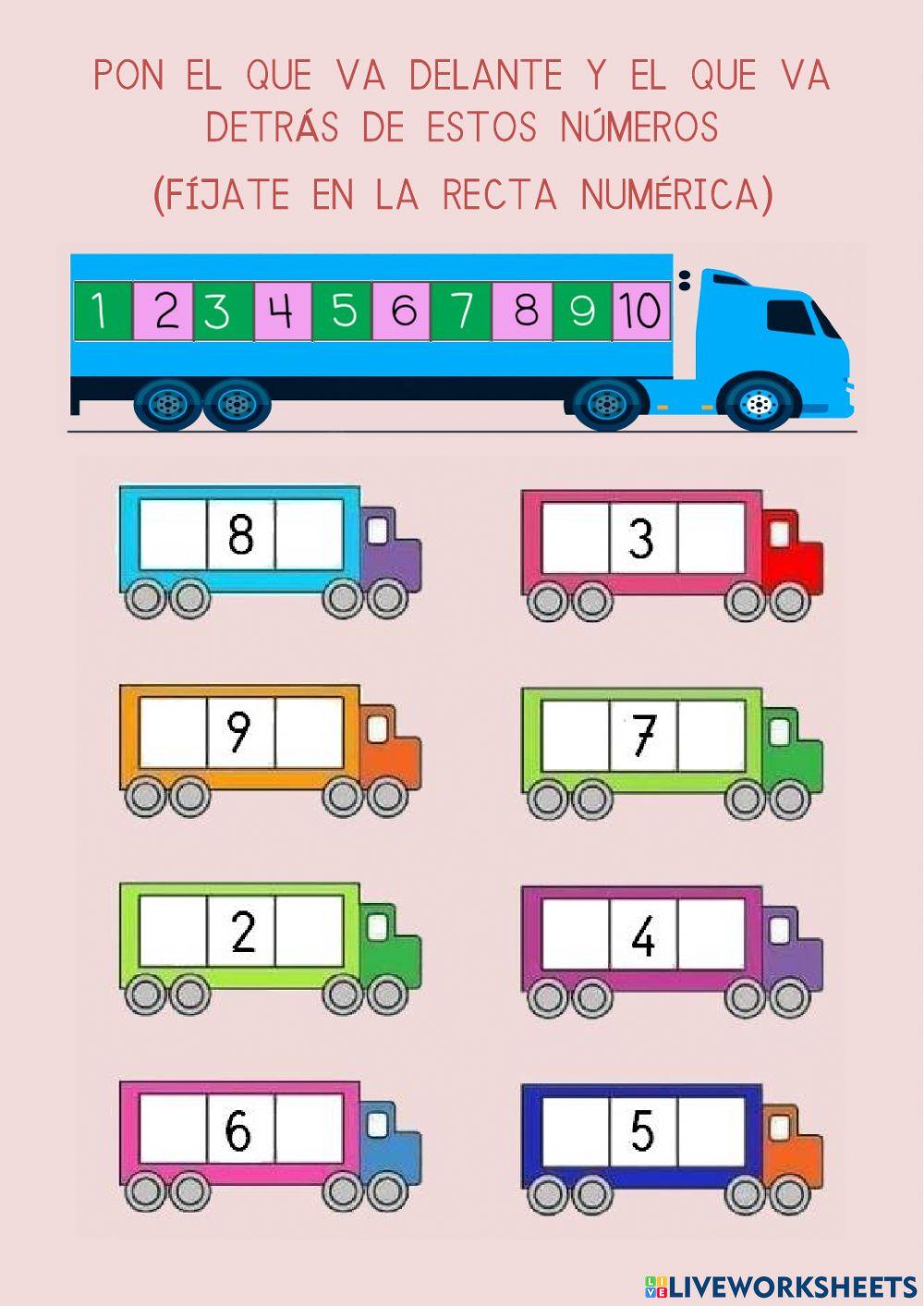 La recta numérica del 10