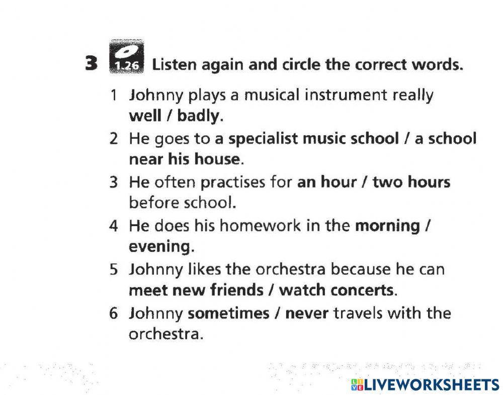 Listening Comprehension choose the correct phrases by Teacher Kasim