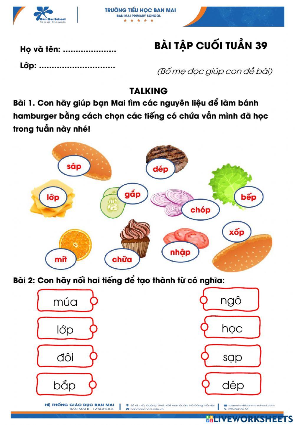 Bài tập cuối tuần 39