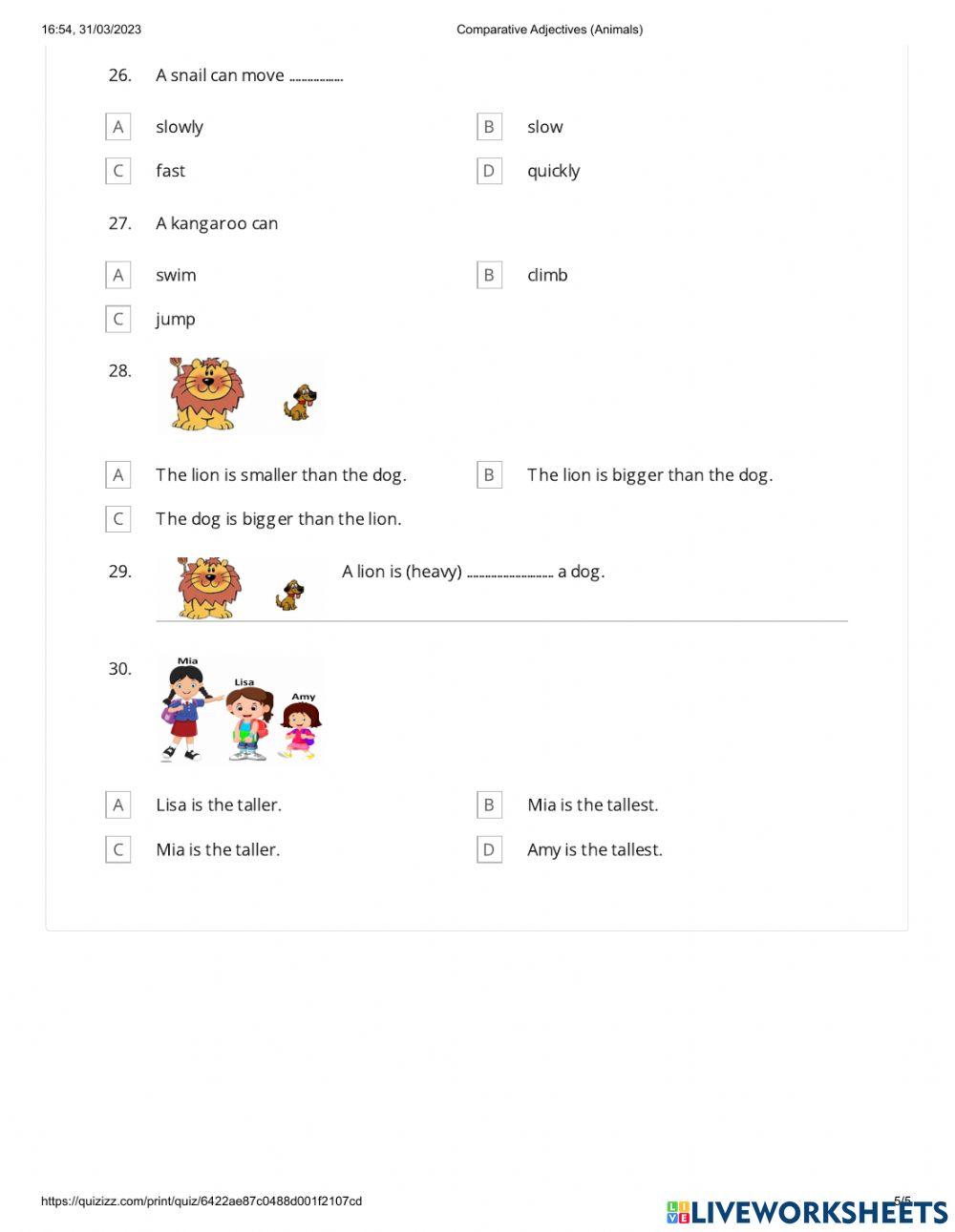 Smart 4 - special - theme 9 - animals - l4