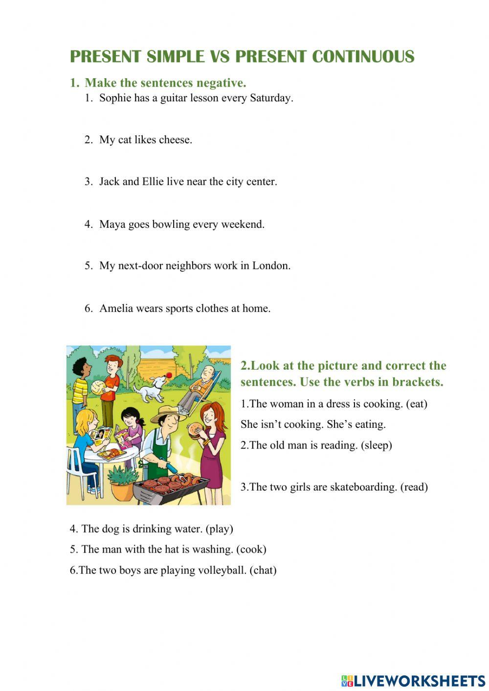 Present Simple vs Present Continuous