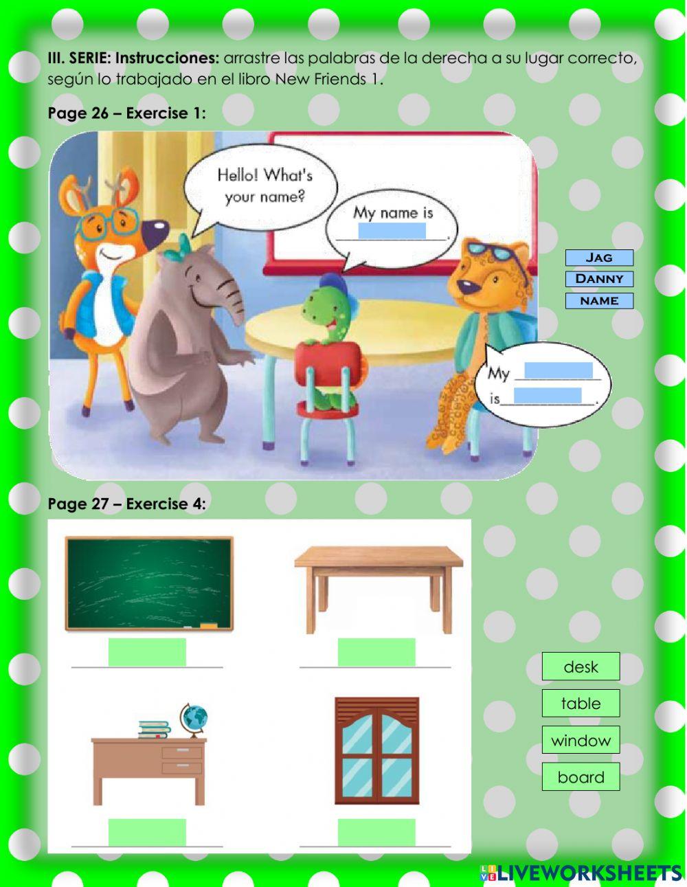  In the classroom 2. 1°-Ficha5-2023