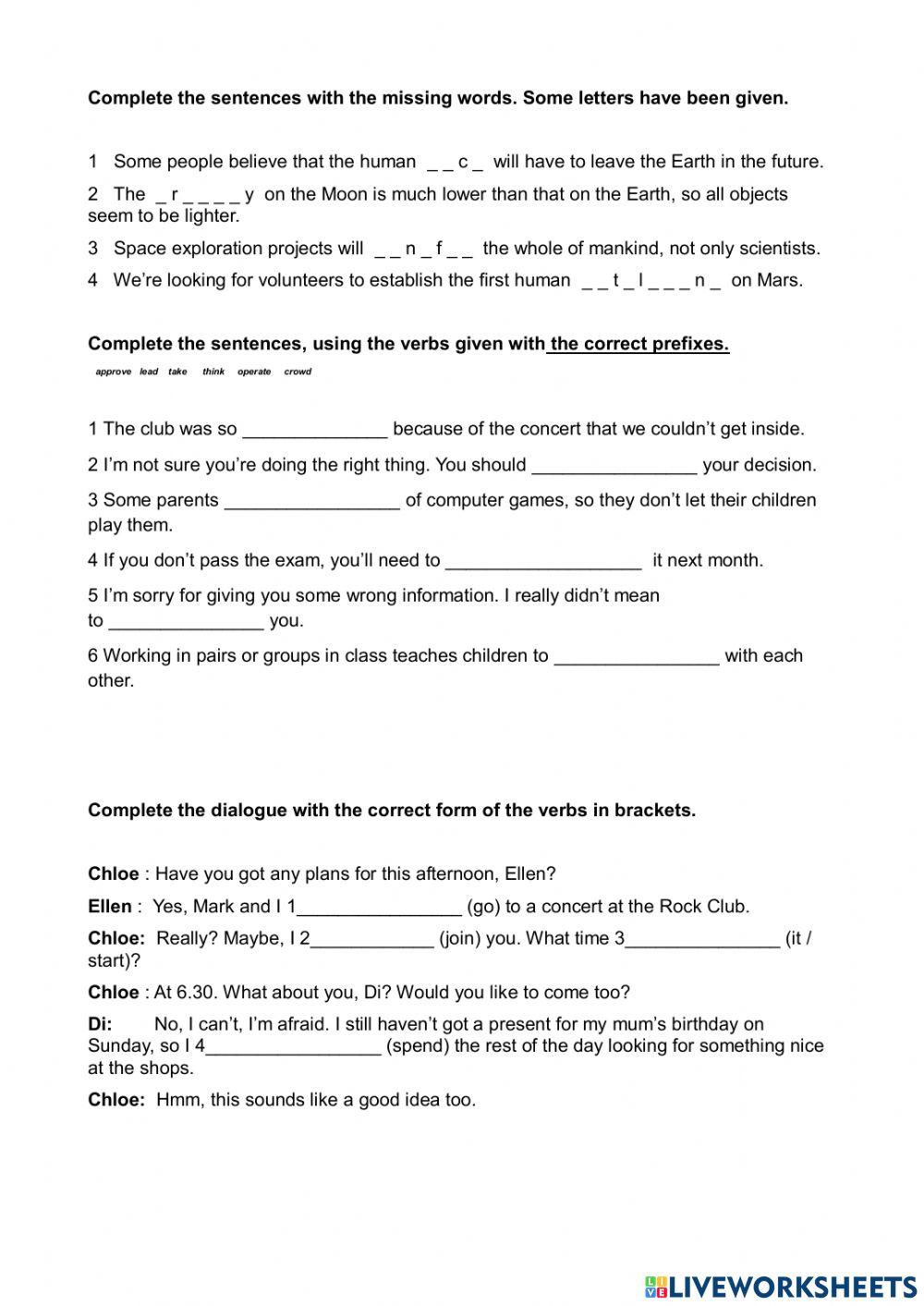 Password Reset B1 unit 4 test exercises