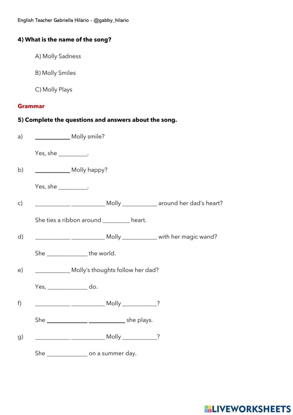 LISTENING – JESSE SPENCER – Molly Smiles
