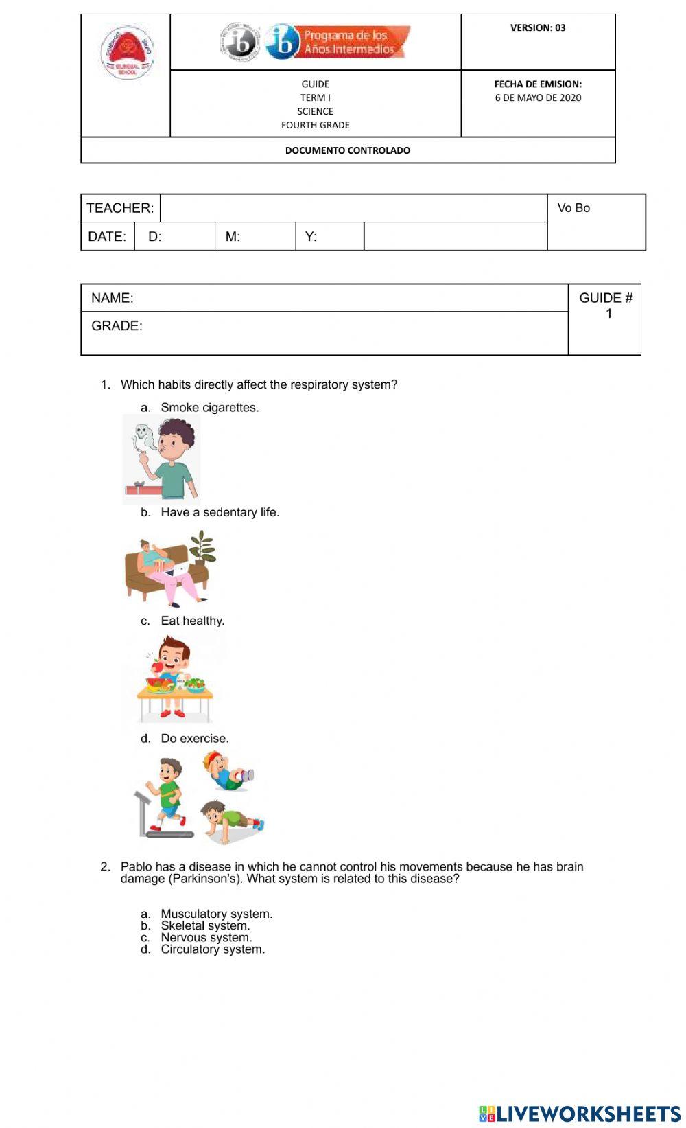 Science questtionarie