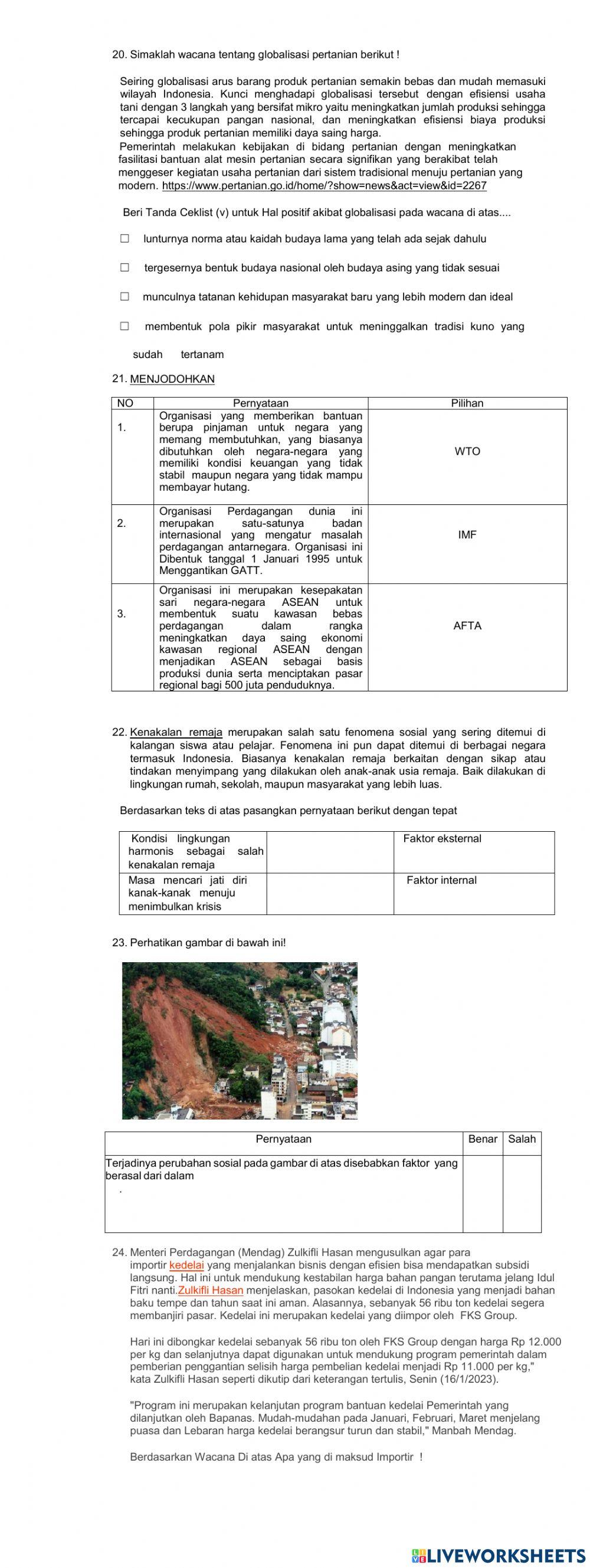 Soal AKM IPS Soal AKM IPS