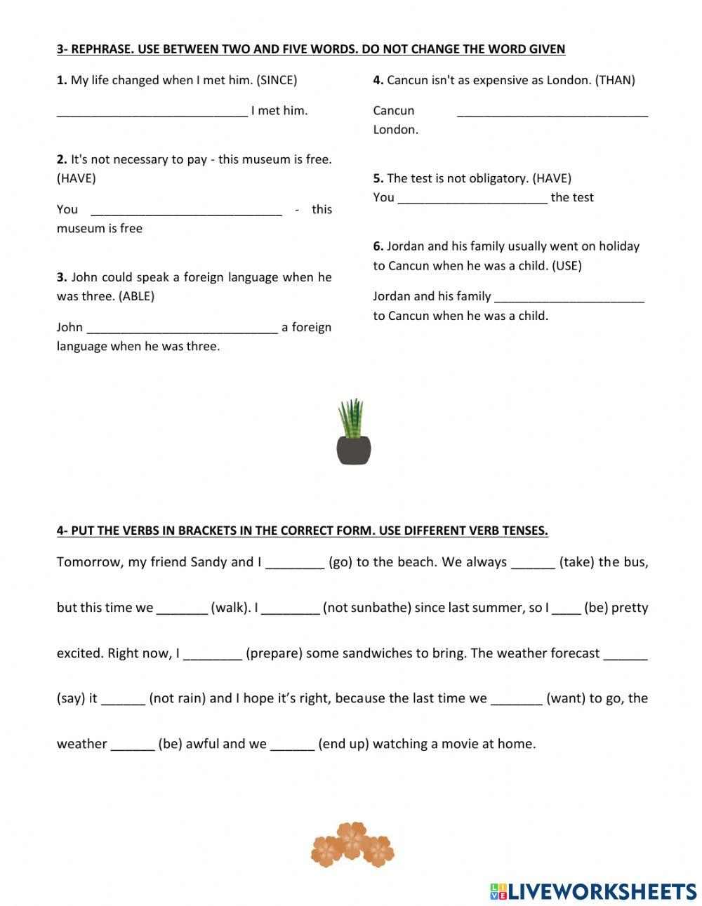 St Patrick final examination 4th year