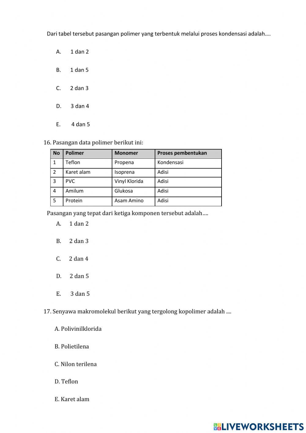 PH Benzena dan Polimer