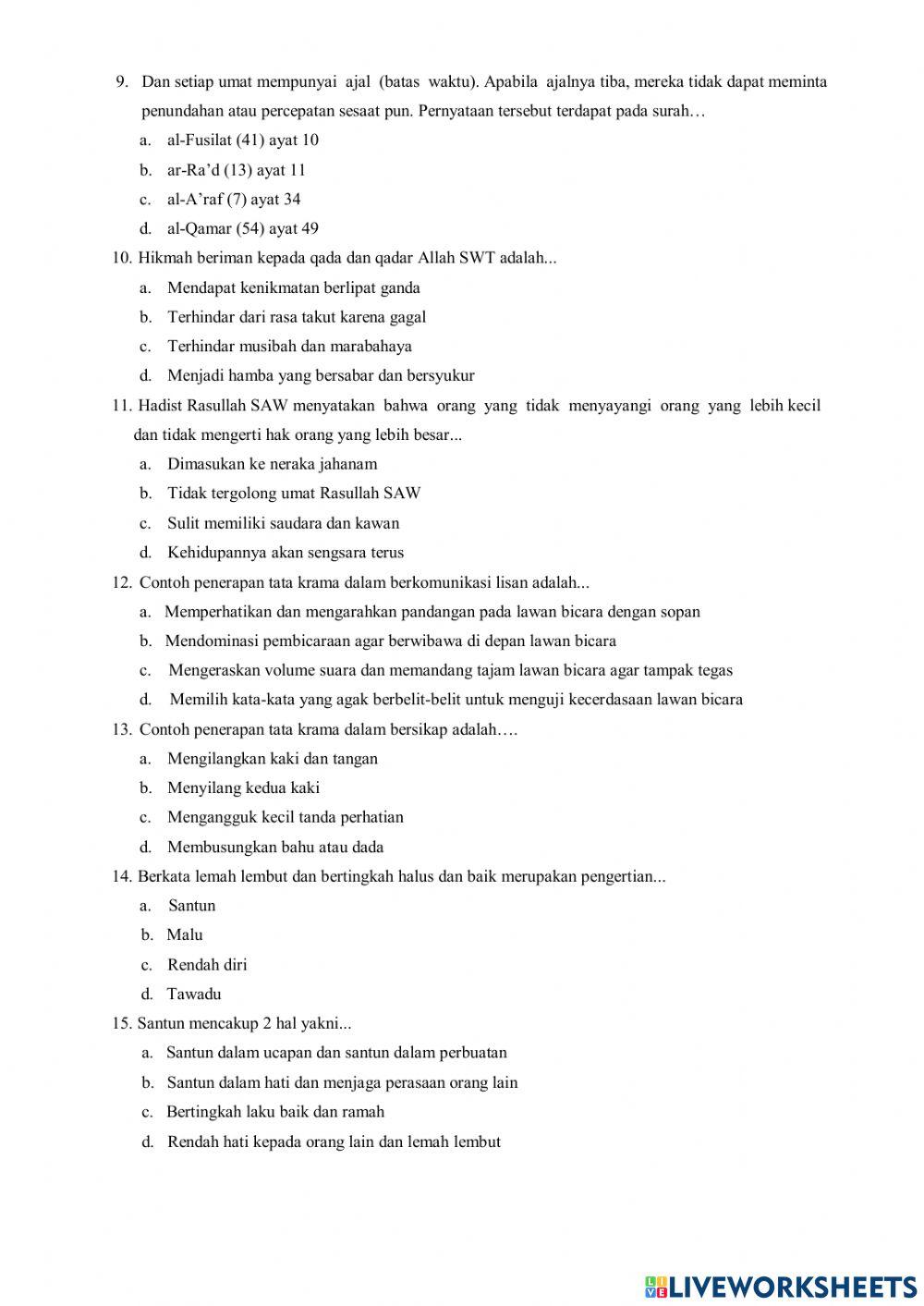 Pendidikan agama islam