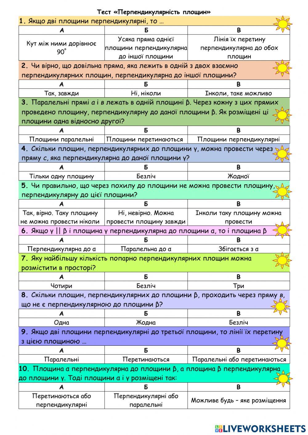 Перпендикулярність площин