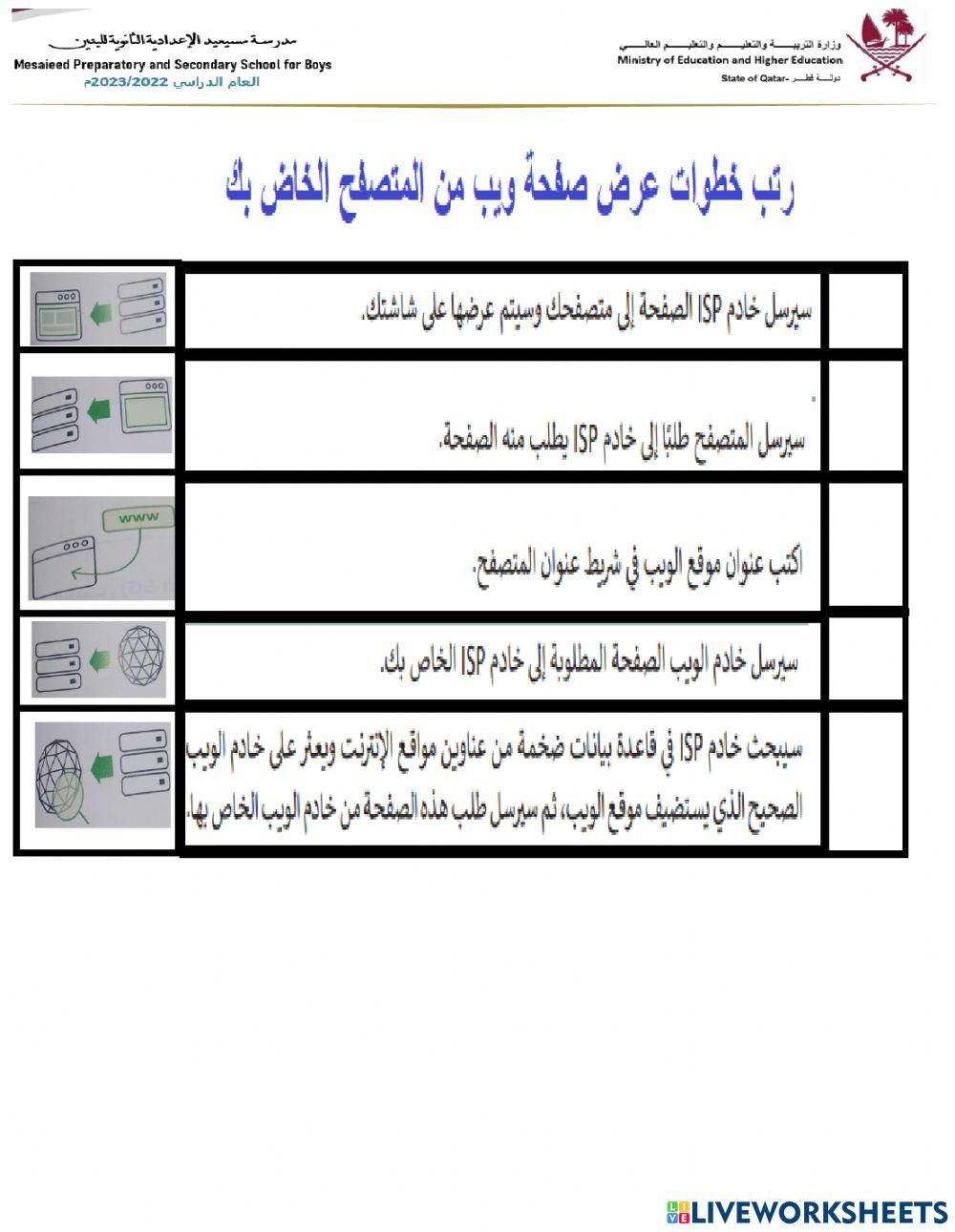 عرض صفحة ويب من المتصفح