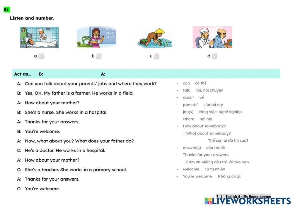 E4Mac U12 (Ex P1) WHAT DOES YOUR FATHER DO? -nuongnguyen