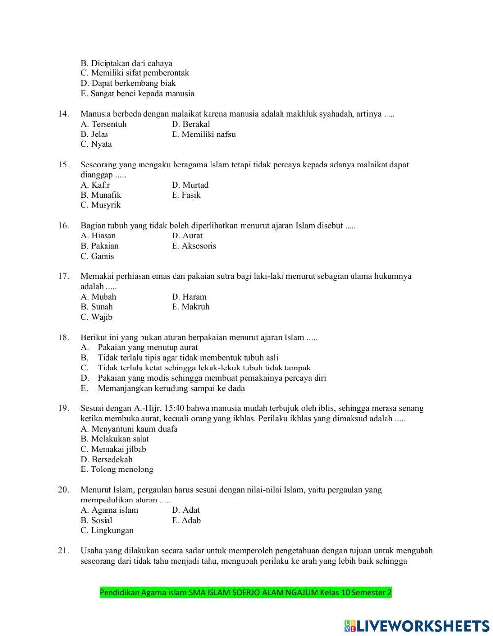 Penilaian tengah semester genap