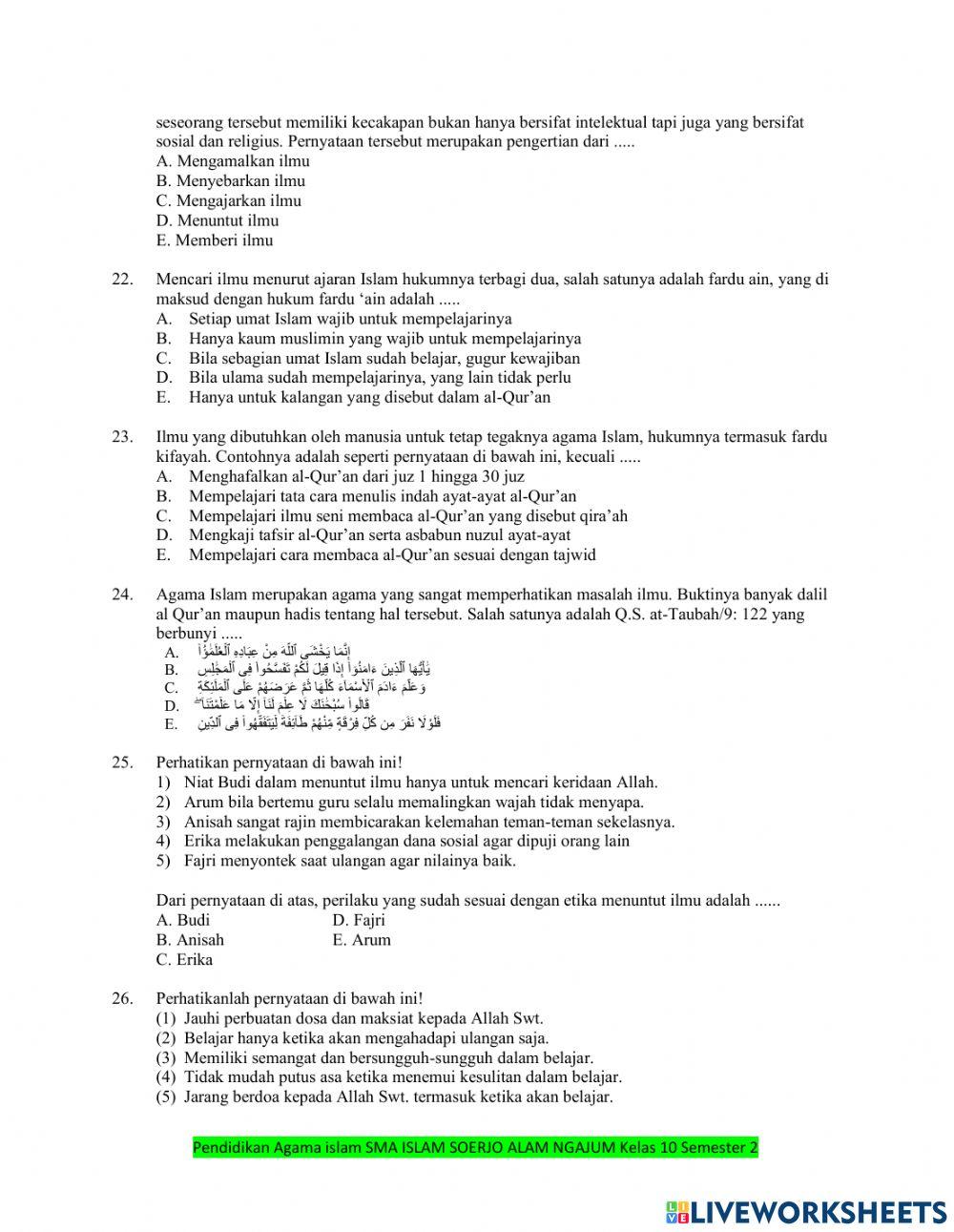 Penilaian tengah semester genap