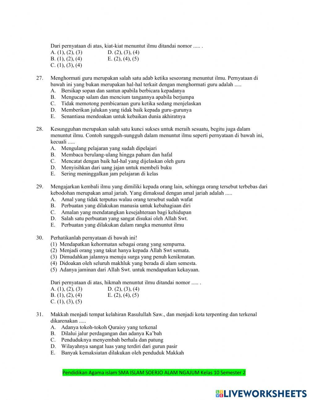 Penilaian tengah semester genap